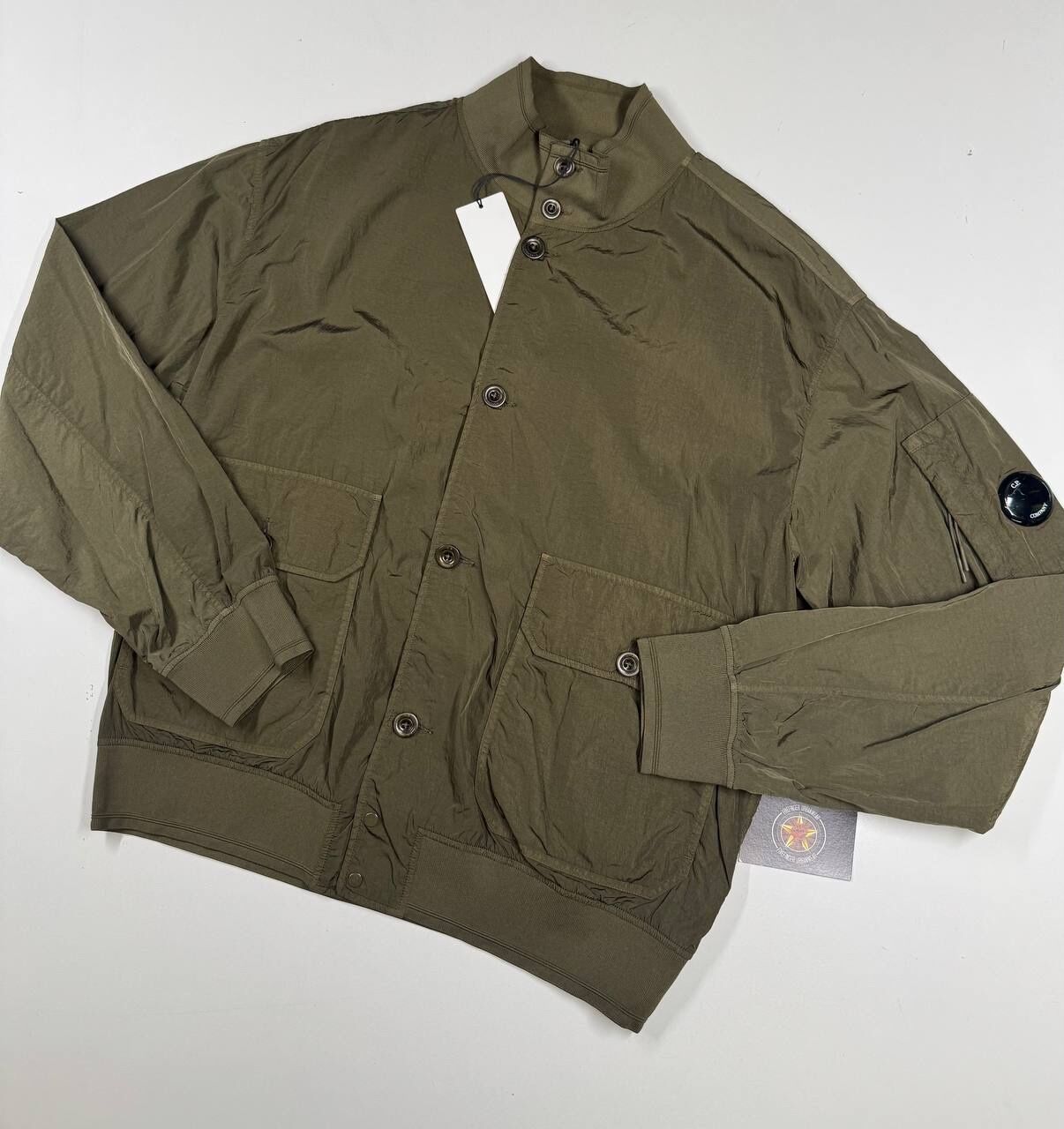 img_9299-2 CP COMPANY 010A Chrome R bomber Jacket in Ivy Green - XL / 24.5” P2P - Image 1