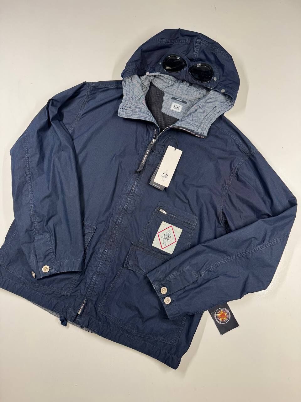 C.P. COMPANY 154A 50 FILI INDIGO GOGGLE JACKET-  Large / p2p 24” - Image 1