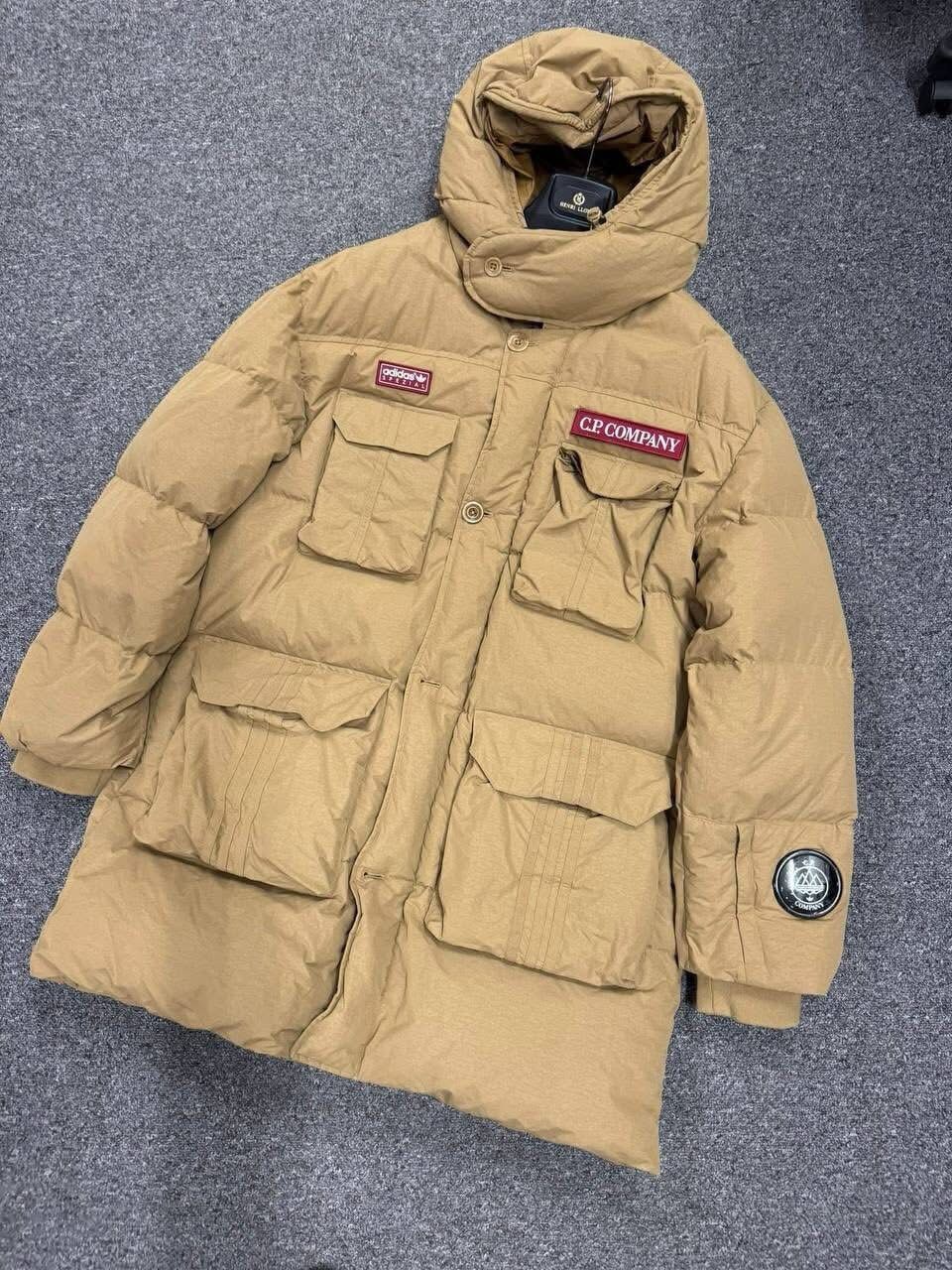 img_9915 Adidas SPZL x C.P. Company Flatt Nylon Puffer Jacket in bronze brown - Small / P2P 23.5”. - Image 1