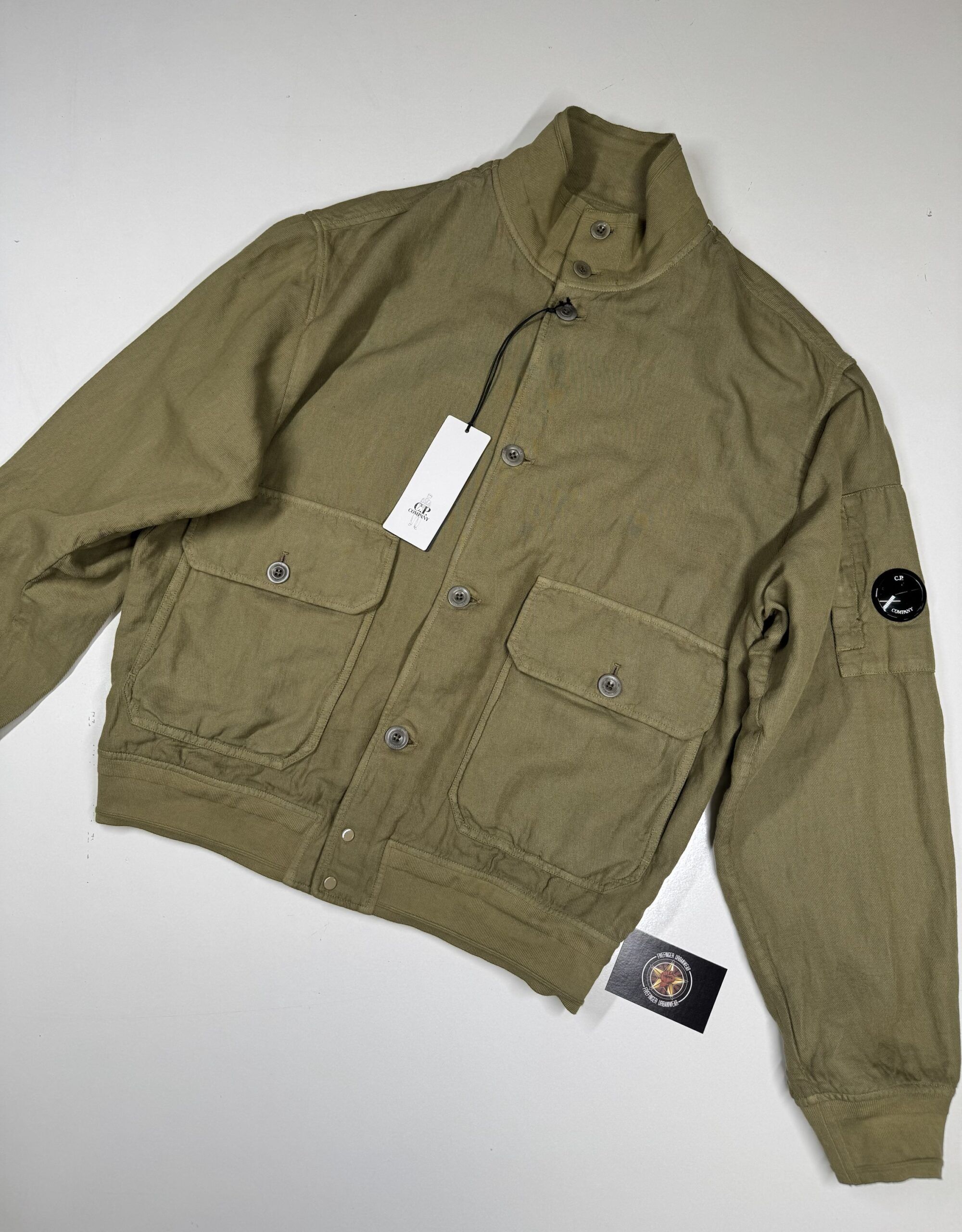 C.P. Company 162A Broken Twill Bomber Jacket  in Grape Leaf   -   Large / p2p 23” - Image 1