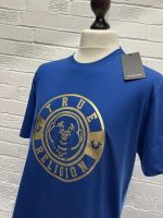True Religion Mens Foil Buddha Face Crew Neck T-Shirt in Blue  - Image 2