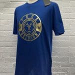 True Religion Mens Foil Buddha Face Crew Neck T-Shirt in Blue 