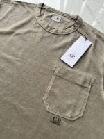CP company malfile jersey pocket T-shirt in Moss. - Image 5