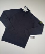 STONE ISLAND BLACK 66360 MALFILE' FLEECE_GARMENT DYED 'OLD' EFFECT: Crewneck sweatshirt in malfilé fleece.