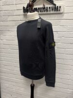STONE ISLAND BLACK 66360 MALFILE' FLEECE_GARMENT DYED 'OLD' EFFECT: Crewneck sweatshirt in malfilé fleece. - Image 3