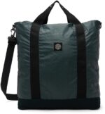 STONE ISLAND Green 91470 Mussola Gommata Tote
