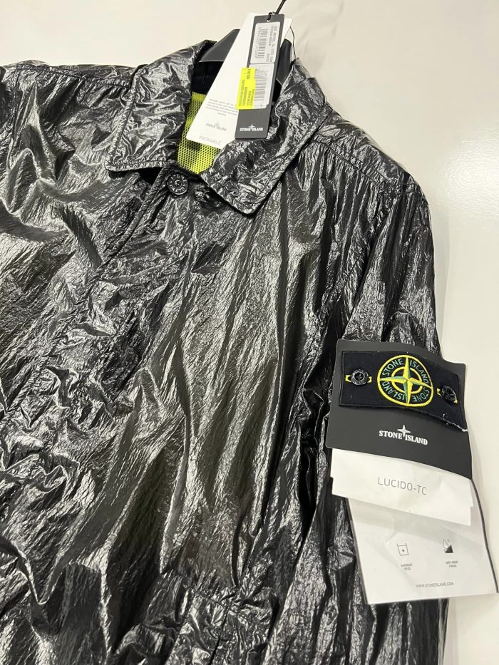 STONE ISLAND 70534 LUCIDO-TC_PACKABLE BLACK  TRENCH COAT      -  Medium / p2p 22” - Image 2