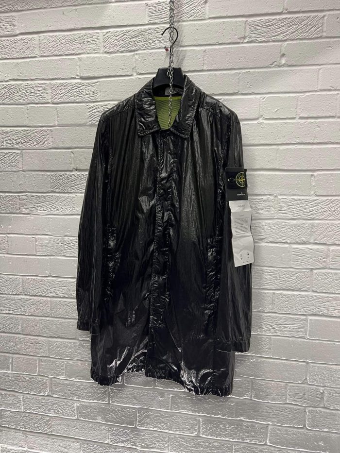 STONE ISLAND 70534 LUCIDO-TC_PACKABLE BLACK  TRENCH COAT      -  Medium / p2p 22” - Image 4