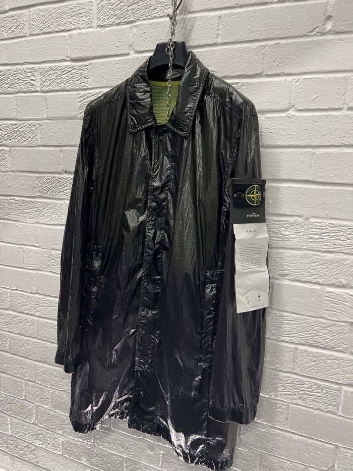 STONE ISLAND 70534 LUCIDO-TC_PACKABLE BLACK  TRENCH COAT      -  Medium / p2p 22” - Image 5