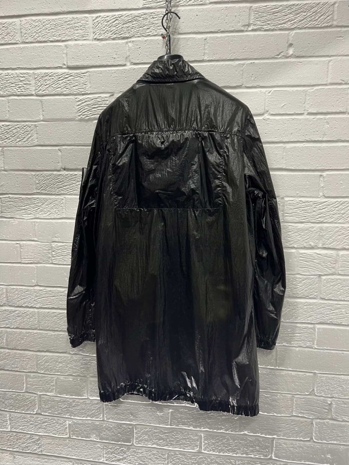 STONE ISLAND 70534 LUCIDO-TC_PACKABLE BLACK  TRENCH COAT      -  Medium / p2p 22” - Image 7