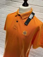 Stone island polo 2SC67 PIGMENT DYE Short-sleeve polo shirt in cotton piqué  - Orange - Image 3