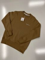 NORSE PROJECTS men’s Arne logo crew sweatshirt in utility khaki -   XS / p2p 21”