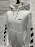 Off-White Diag-stripe cotton hoodie   Large / 26” p2p - Image 8