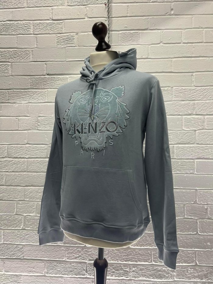 KENZO Festive Tiger Original hooded sweatshirt in blue. - Image 5