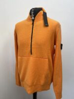 Stone Island 533D2 Half-zip knit in soft, gauzed-effect cotton - Large / 22” p2p - Image 3