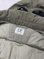 CP COMPANY U16 Flatt Nylon Goggle Down Jacket in green - Age 8 / p2p 18" - Image 4