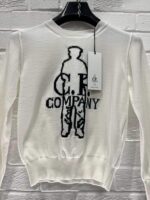 C.P. COMPANY undersixteen crew neck sea island cotton jacquard knit - Age 8 years / p2p 15.5” - Image 5