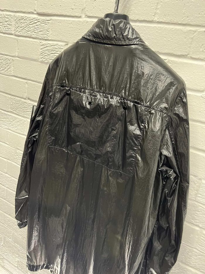 STONE ISLAND 70534 LUCIDO-TC_PACKABLE BLACK  TRENCH COAT      -  Medium / p2p 22” - Image 9