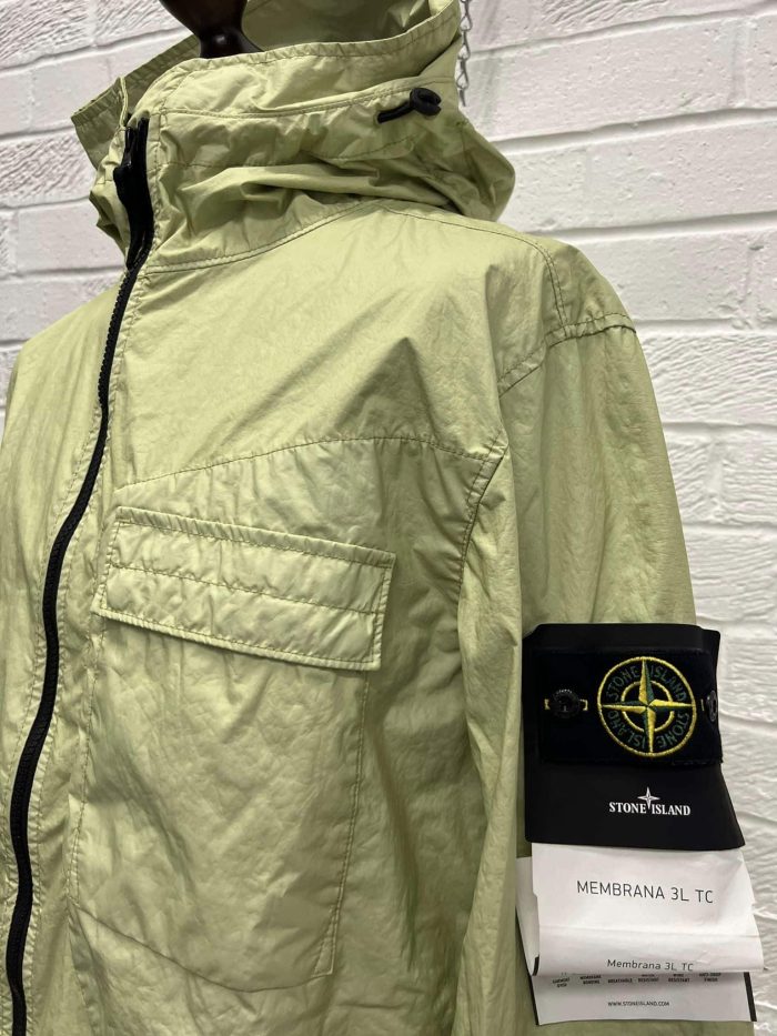 Stone Island  40223 Membrana 3L TC Jacket in Light Green - Image 6