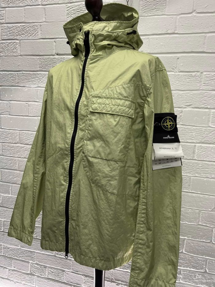 Stone Island  40223 Membrana 3L TC Jacket in Light Green - Image 7