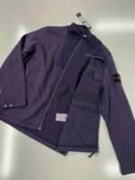 STONE ISLAND 65933 Full-zip sweatshirt in cotton fleece with Stone Island organic-feel Naslan nylon and ripstop nylon details/  Large. / p2p 23.5” - Image 4