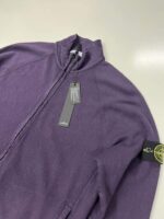 STONE ISLAND 62460 'OLD' TREATMENT Full-zip sweatshirt in malfilé fleece - Image 3