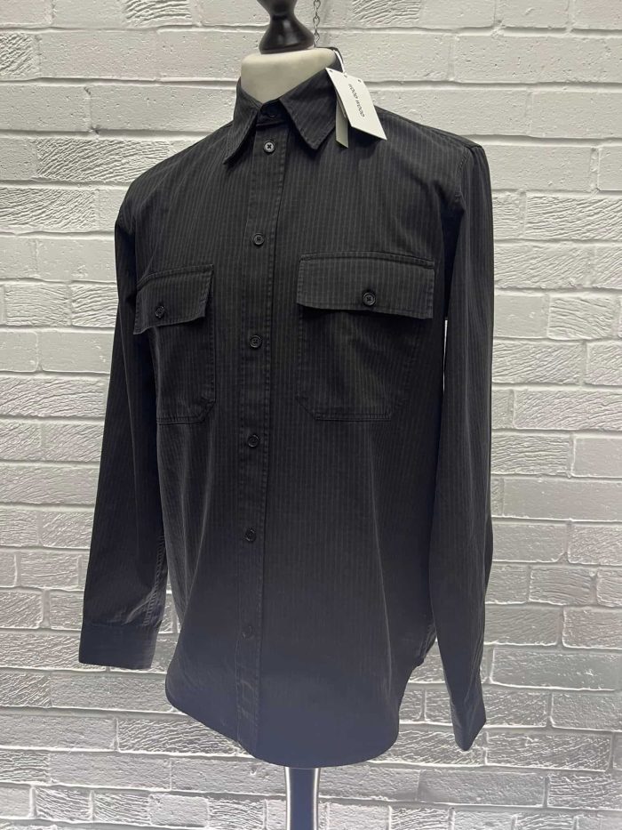 WOOD WOOD avenir crispy check shirt in Black - Image 5