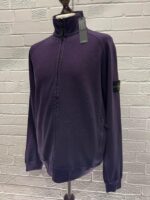 STONE ISLAND 62460 'OLD' TREATMENT Full-zip sweatshirt in malfilé fleece - Image 5