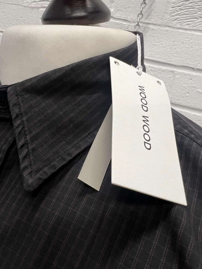 WOOD WOOD avenir crispy check shirt in Black - Image 8