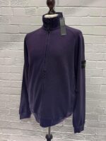 STONE ISLAND 62460 'OLD' TREATMENT Full-zip sweatshirt in malfilé fleece - Image 7