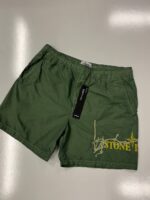 STONE ISLAND B0968 BRUSHED NYLON 'INK FOUR PRINT'_GARMENT DYED Swimming trunks in brushed nylon.  GREEN