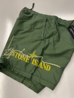 STONE ISLAND B0968 BRUSHED NYLON 'INK FOUR PRINT'_GARMENT DYED Swimming trunks in brushed nylon.  GREEN - Image 4