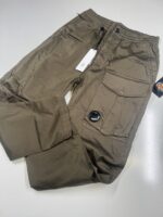 CP Company 169A Satin Stretch Cargo Pants in Green -  Regular Fit - Image 5