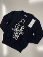 C.P. COMPANY undersixteen crew neck sea island cotton jacquard knit - Age 8 years / p2p 15.5”