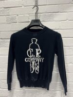 C.P. COMPANY undersixteen crew neck sea island cotton jacquard knit - Age 8 years / p2p 15.5” - Image 4