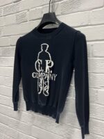 C.P. COMPANY undersixteen crew neck sea island cotton jacquard knit - Age 8 years / p2p 15.5” - Image 5