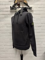 STONE ISLAND 64151 Hooded sweatshirt in cotton fleece - V0029/BLACK - Image 3