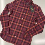 Lyle & Scott Check Flannel Shirt in claret/navy