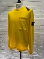 STONE ISLAND 517B8 RAW COTTON Crewneck knit in soft cotton-    Large / p2p 22”