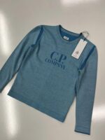 C.P. COMPANY U16 crew neck knit vanise double face  - Age 8 / p2p 16”
