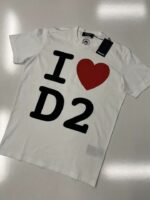 DSQUARED2 SHORT SLEEVE T-SHIRT IN WHITE      "I love D2 Cool Tee"