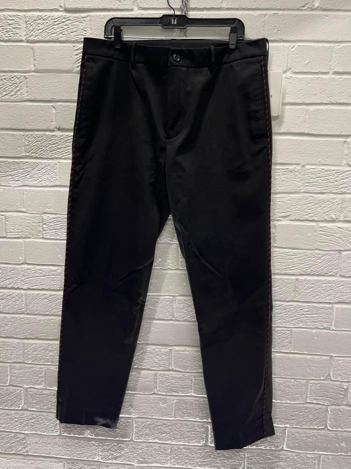 Mens Moncler Trousers with piping - Black - Image 2