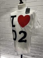 DSQUARED2 SHORT SLEEVE T-SHIRT IN WHITE      "I love D2 Cool Tee" - Image 4