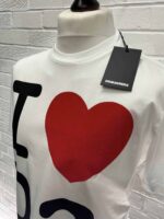 DSQUARED2 SHORT SLEEVE T-SHIRT IN WHITE      "I love D2 Cool Tee" - Image 3