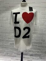 DSQUARED2 SHORT SLEEVE T-SHIRT IN WHITE      "I love D2 Cool Tee" - Image 2