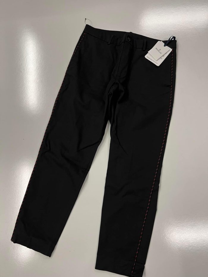 Mens Moncler Trousers with piping - Black - Image 5