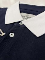 Vivienne Westwood short sleeved classic slim polo shirt in Navy - Image 3