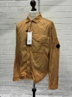 C.P. COMPANY Chrome-R Zipped Overshirt in tangerine   -  Large / 23” p2p - Image 4