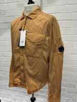 C.P. COMPANY Chrome-R Zipped Overshirt in tangerine   -  Large / 23” p2p - Image 5