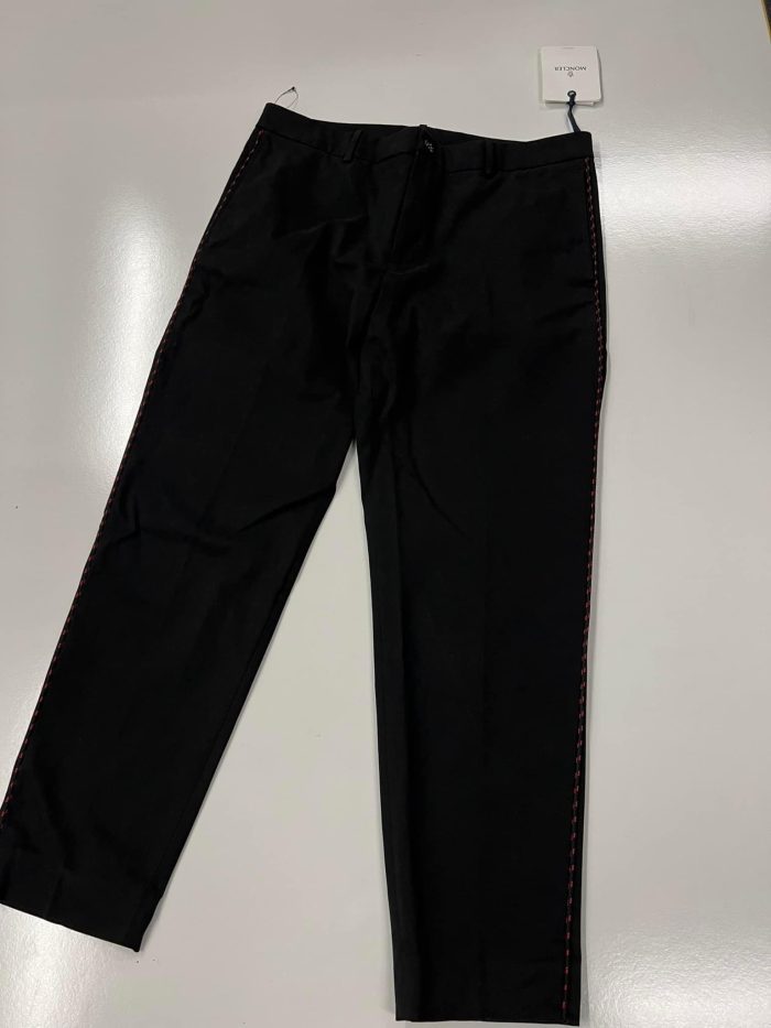 Mens Moncler Trousers with piping - Black - Image 9